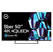 50" Телевизор Sber SDX 50UQ5231 QLED тёмно-серый 3840x2160, 4K Ultra HD, 60 Гц, Wi-Fi, Smart TV, Салют ТВ