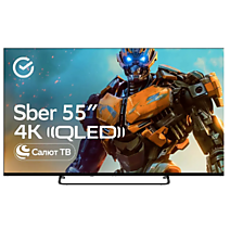 55" Телевизор Sber SDX 55UQ5236 QLED черный 3840x2160, 4K Ultra HD, 60 Гц, Wi-Fi, Smart TV, Салют ТВ