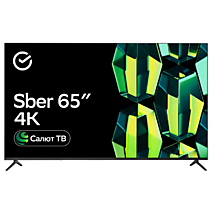 65" Телевизор Sber SDX 65U4121 черный 3840x2160, 4K Ultra HD, 60 Гц, Wi-Fi, Smart TV, Салют ТВ