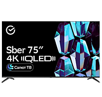 75" Телевизор Sber SDX 75UQ5233 QLED титан 3840x2160, 4K Ultra HD, 60 Гц, Wi-Fi, Smart TV, Салют ТВ