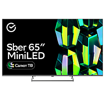 65" Телевизор Sber SDX 65UML7450 Mini-LED темно-серый 3840x2160, 4K Ultra HD, 120 Гц, Wi-Fi, Smart TV, Салют ТВ